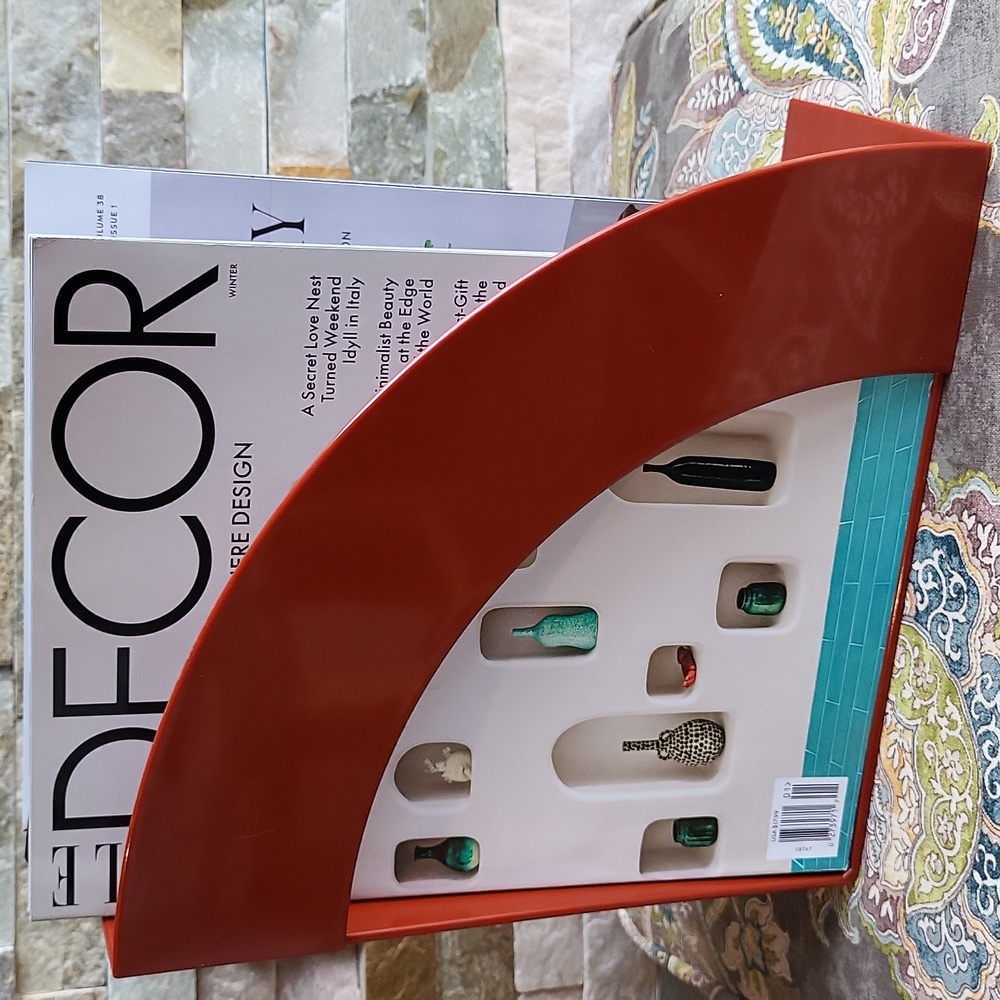 Habitat Crayonne Red Plastic Magazine Holders By Terrence Conran